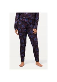 ULLA POPKEN - Damskie Legginsy funkcyjne fale szybkoschnęce. Kolekcja: plus size. Kolor: czarny. Materiał: elastan, poliester, materiał