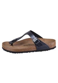 Japonki damskie Birkenstock Gizeh. Kolor: czarny. Materiał: guma, materiał, skóra, syntetyk