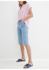 bonprix - Bermudy dżinsowe ze stretchem. Kolor: niebieski #1