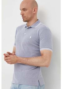 Polo Ralph Lauren polo męski kolor niebieski gładki. Typ kołnierza: polo. Kolor: niebieski. Długość: krótkie. Wzór: gładki #2
