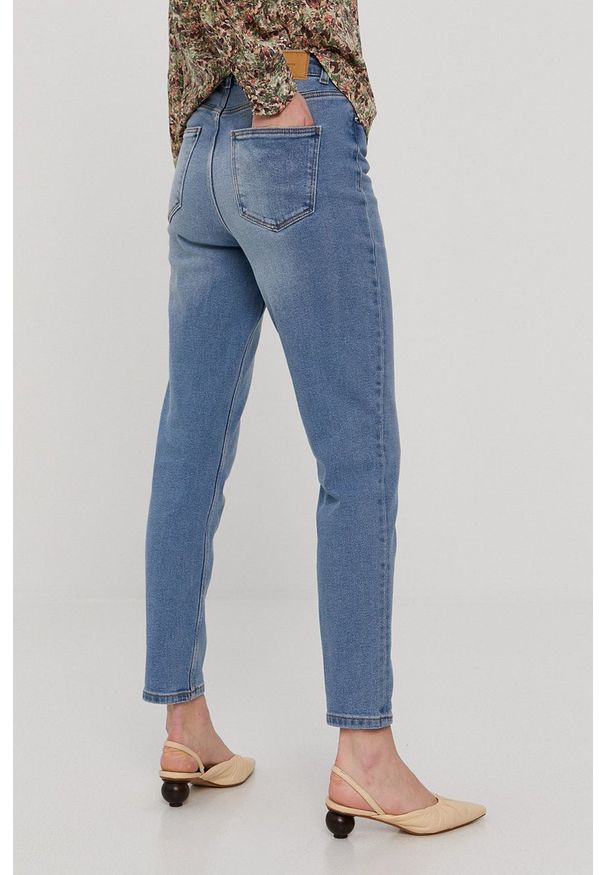 Vero Moda Jeansy damskie high waist. Stan: podwyższony. Kolor: niebieski