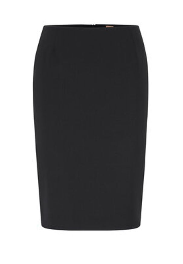 BOSS - Boss Spódnica ołówkowa Vileah 50490036 Granatowy Slim Fit. Kolor: niebieski. Materiał: wełna