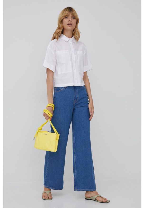 Lee jeansy STELLA A LINE STONEWASH AVA damskie high waist. Stan: podwyższony. Kolor: niebieski