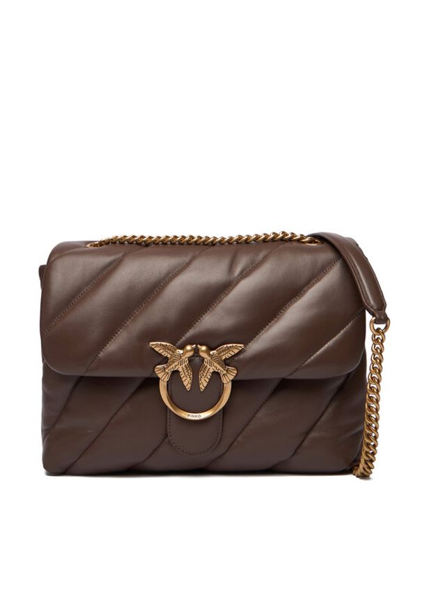 Pinko - PINKO Torebka Love Puff Big Cl AI 25-26 PLTT 100037 A0F2 Brązowy. Kolor: brązowy. Materiał: skórzane