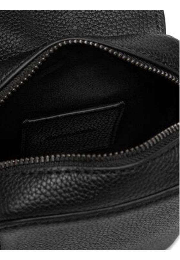 Calvin Klein Saszetka Leather Slim Flap Reporter LV04D3323G Czarny. Kolor: czarny. Materiał: skóra