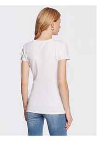 Guess T-Shirt Adelina W3RI14 J1314 Biały Slim Fit. Kolor: biały. Materiał: bawełna