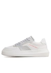 Calvin Klein Jeans Sneakersy Chunky Cupsole Satin Wn YW0YW00923 Biały. Kolor: biały. Materiał: skóra