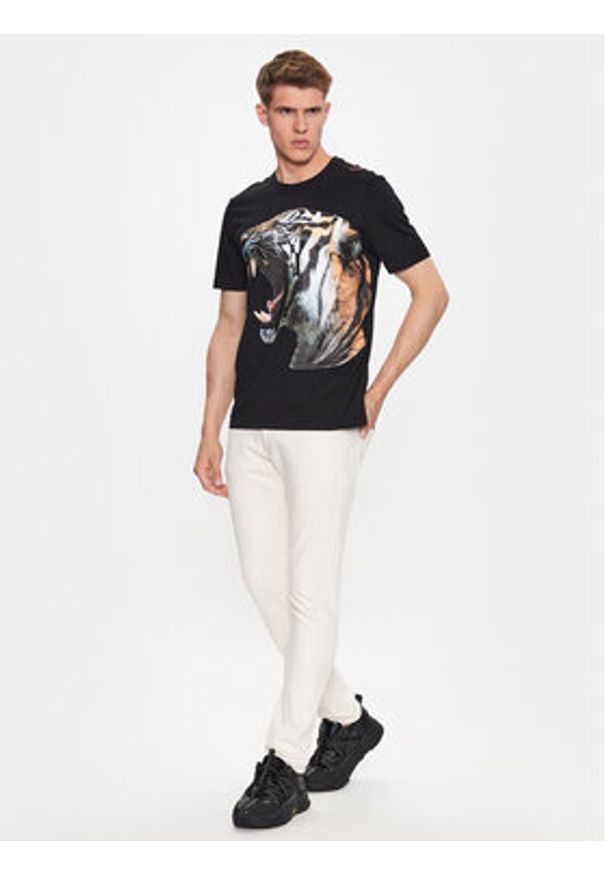 Hugo T-Shirt 50494577 Czarny Regular Fit. Kolor: czarny. Materiał: bawełna