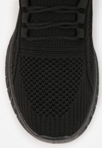 Renee - Czarne Buty Sportowe na Platformie ze Sznurowaniem Adelmarie. Okazja: na co dzień. Kolor: czarny. Materiał: jeans, dresówka. Obcas: na platformie #2