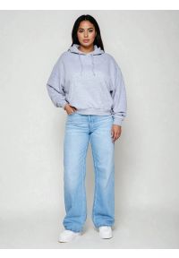 Big-Star - Bluza damska z kapturem szara Susana 901. Typ kołnierza: kaptur. Kolor: szary. Materiał: bawełna, żakard, poliester #3