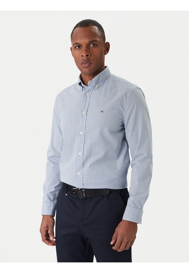 TOMMY HILFIGER - Tommy Hilfiger Koszula MW0MW39459 Niebieski Regular Fit. Kolor: niebieski. Materiał: bawełna