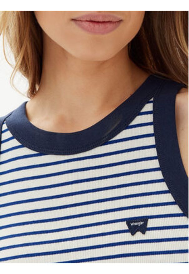 Wrangler Top Ringer 112362567 Różowy Slim Fit. Kolor: różowy. Materiał: bawełna