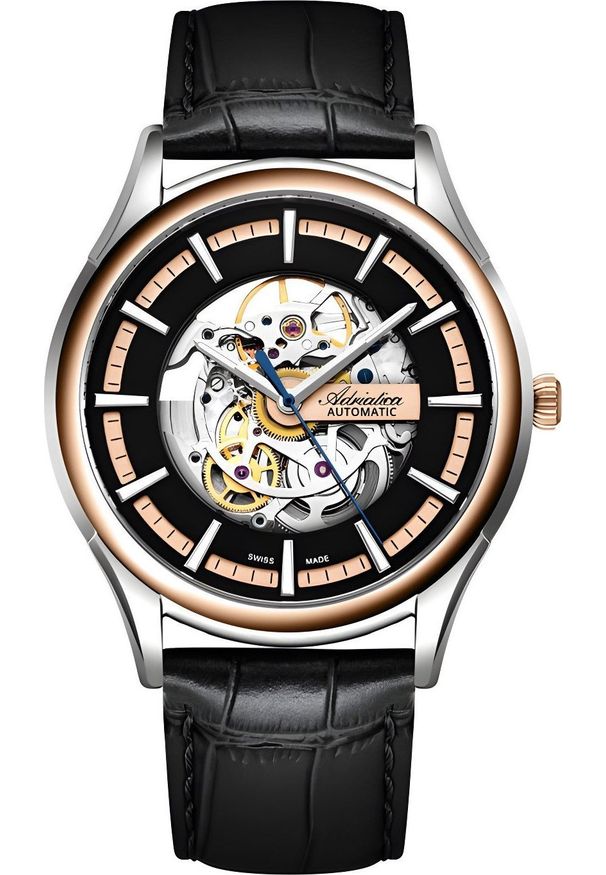 Zegarek Adriatica Zegarek męski Adriatica A8328.5214RAS czarny. Kolor: czarny