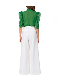 AGGI - Białe spodnie Rebecca. Stan: podwyższony. Kolor: biały. Materiał: tkanina. Styl: elegancki #3
