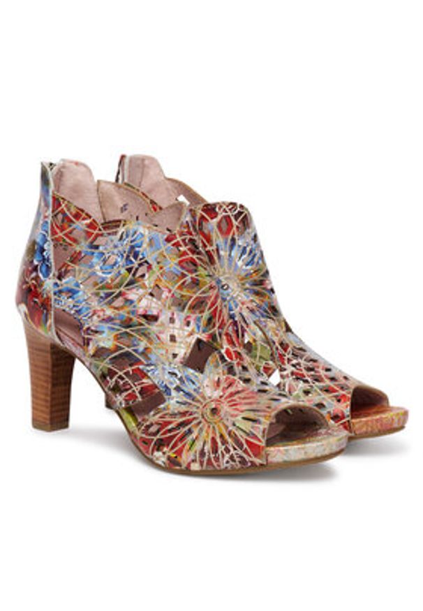Laura Vita Sandały Albane 48 Kolorowy. Materiał: skóra. Wzór: kolorowy