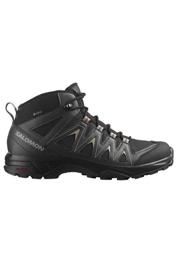 salomon - Buty trekkingowe męskie Salomon X Braze Mid Gtx. Zapięcie: sznurówki. Kolor: czarny. Materiał: materiał, tkanina, syntetyk, guma. Szerokość cholewki: normalna
