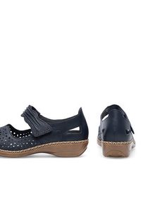 Rieker Półbuty 41399-14 Granatowy. Kolor: niebieski. Materiał: skóra #7