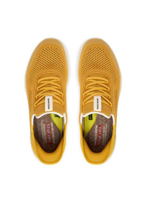 skechers - Skechers Sneakersy Slade Quinto 210810/YEL Żółty. Kolor: żółty. Materiał: materiał