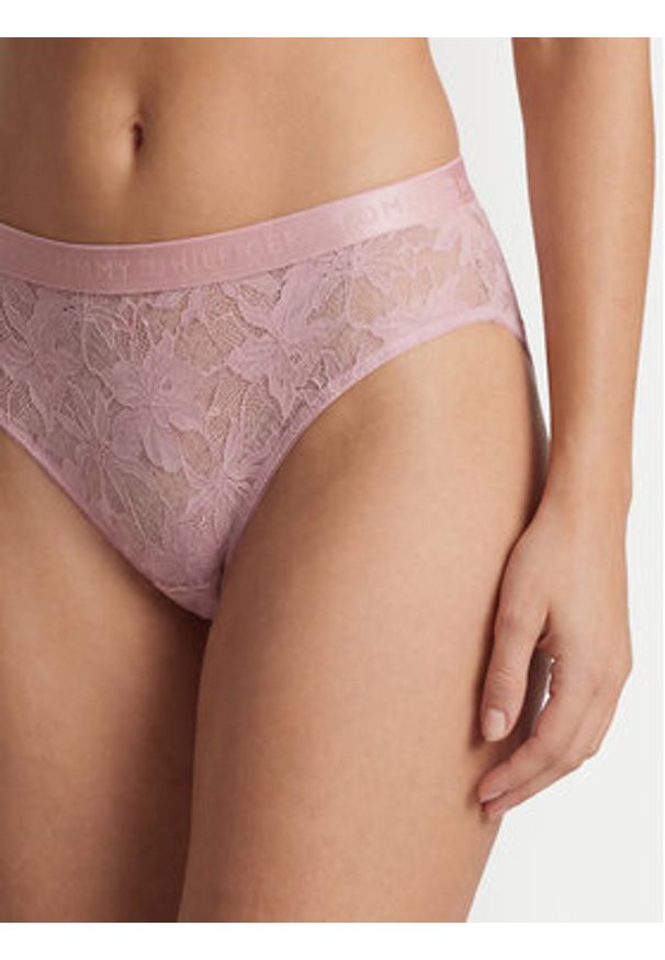 TOMMY HILFIGER - Tommy Hilfiger Figi klasyczne z wysokim stanem UW0UW06269 Różowy. Stan: podwyższony. Kolor: różowy. Materiał: syntetyk