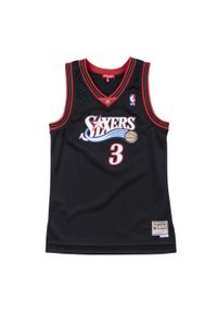 Mitchell & Ness - Damska koszulka nba Philadelphia 76ers Allen Iverson. Kolor: czarny. Materiał: poliester. Sport: koszykówka #1