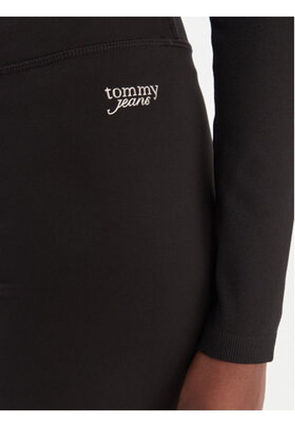 Tommy Jeans Legginsy Kick DW0DW22110 Czarny Flare Fit. Kolor: czarny. Materiał: syntetyk