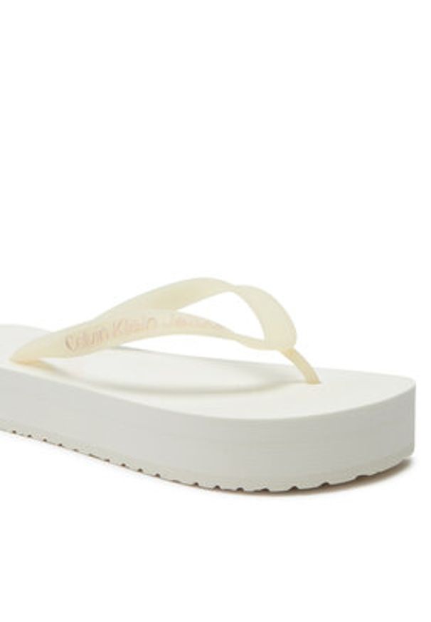 Calvin Klein Jeans Japonki Beach Sandal Flatform YW0YW01620 Écru. Materiał: syntetyk