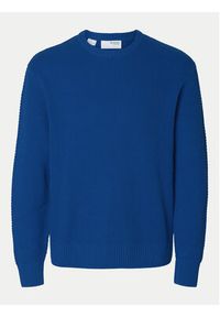 Selected Homme Sweter 16094552 Niebieski Relaxed Fit. Kolor: niebieski. Materiał: bawełna #7