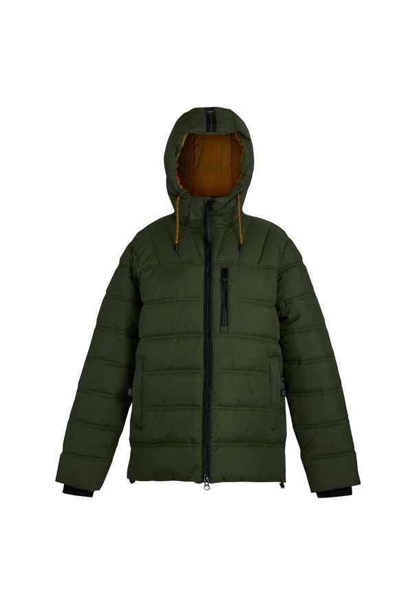 Regatta - Męska Ocieplana Kurtka Leeshaw. Kolor: zielony. Materiał: puch. Sport: turystyka piesza