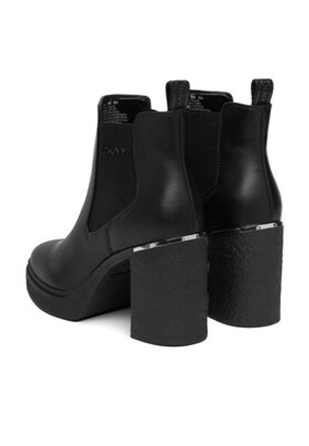 DKNY Botki Tarquin Platform B K4554905 Czarny. Kolor: czarny. Materiał: skóra. Obcas: na platformie