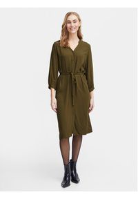 Fransa Sukienka koszulowa 20613327 Zielony Regular Fit. Kolor: zielony. Materiał: wiskoza. Typ sukienki: koszulowe #5