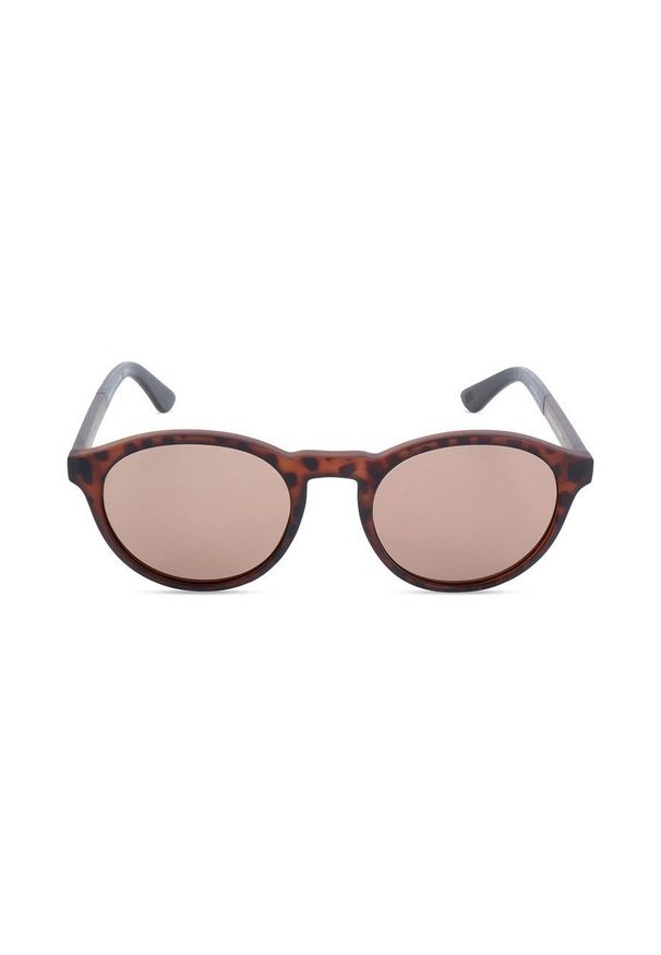 TOMMY HILFIGER - Tommy Hilfiger okulary przeciwsłoneczne męskie kolor brązowy. Kształt: okrągłe. Kolor: brązowy