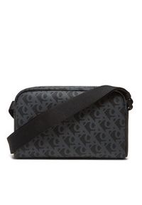 Calvin Klein Jeans Saszetka Matte Aop Camera Bag 22 LV04G3114G Czarny. Kolor: czarny. Materiał: skóra
