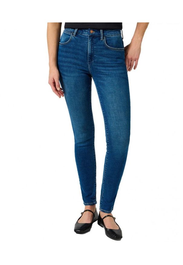 Wrangler - DAMSKIE SPODNIE WRANGLER HIGH SKINNY VINTAGE WORN 112355297. Styl: vintage