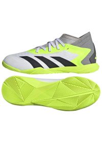 Adidas - Buty piłkarskie adidas Predator Accuracy.3 In Jr IE9449 białe białe. Zapięcie: sznurówki. Kolor: biały. Materiał: guma, syntetyk. Sport: piłka nożna #1