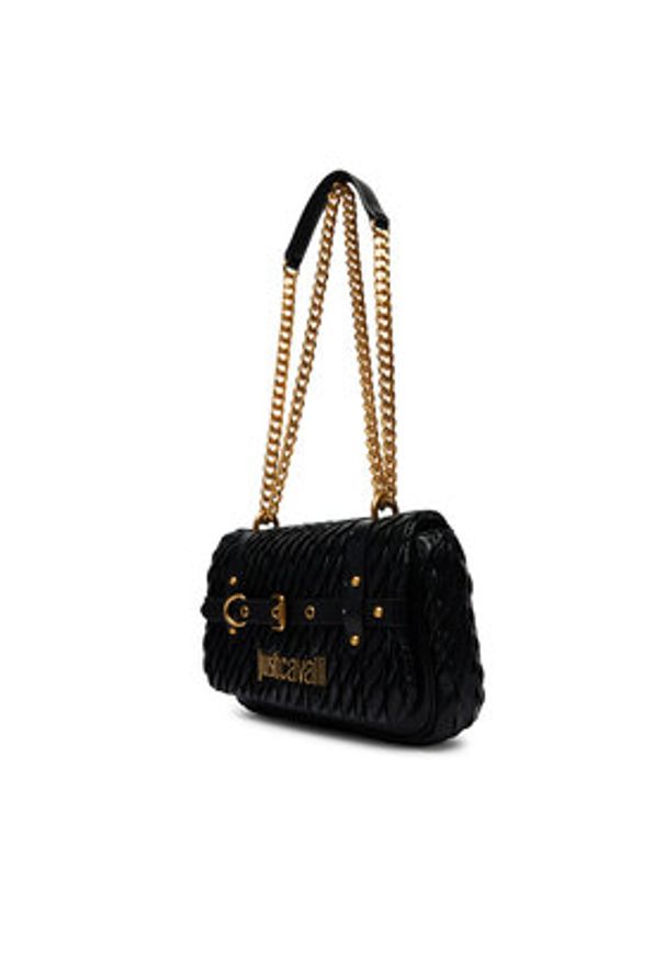 Just Cavalli Torebka 80RA4BG5 ZSD90 Czarny. Kolor: czarny. Materiał: skórzane
