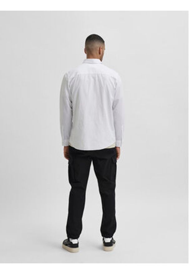 Selected Homme Koszula 16078867 Biały Slim Fit. Kolor: biały. Materiał: bawełna
