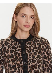Tommy Jeans Kardigan Leopard DW0DW21968 Brązowy Regular Fit. Kolor: brązowy. Materiał: syntetyk #4