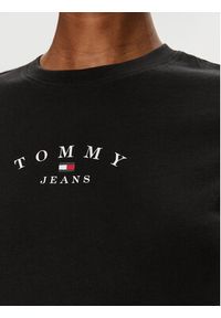 Tommy Jeans T-Shirt Essential Logo DW0DW18140 Czarny Slim Fit. Kolor: czarny. Materiał: bawełna, syntetyk