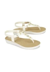 Inblu - INBLU BM-44 biały, sandały/japonki damskie. Kolor: biały. Materiał: guma #1