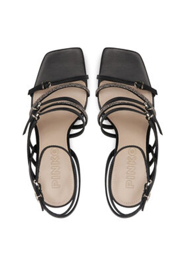 Pinko - PINKO Sandały Lisa 01 SD0301 P077 Czarny. Kolor: czarny. Materiał: skóra