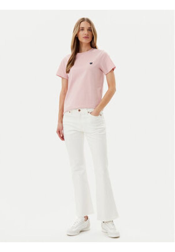 Wrangler T-Shirt 112362576 Różowy Regular Fit. Kolor: różowy. Materiał: bawełna