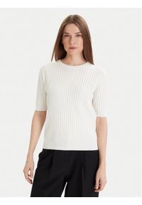 Tatuum Sweter Bazo T2501.046 Écru Regular Fit. Kolor: kremowy. Materiał: bawełna #1
