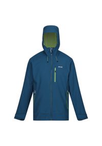 Regatta - Kurtka Wodoodporna Męska Okara. Kolor: niebieski, wielokolorowy, zielony. Sport: turystyka piesza #1