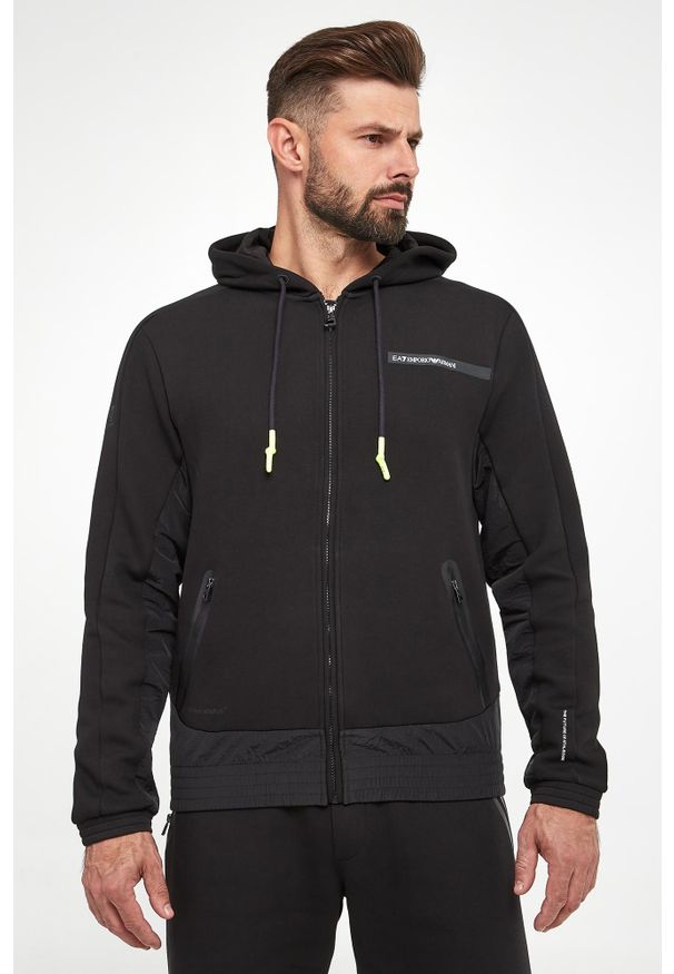 EA7 Emporio Armani - Bluza męska z kapturem EA7 EMPORIO ARMANI. Typ kołnierza: kaptur