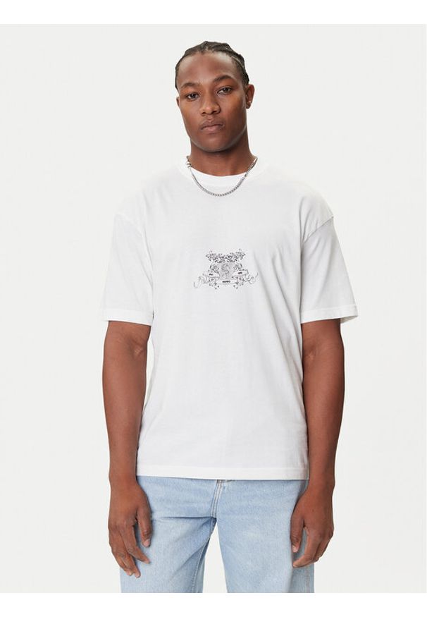 Hugo - HUGO T-Shirt Duarms 50542817 Biały Oversize. Kolor: biały. Materiał: bawełna