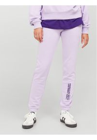 JJXX Spodnie dresowe Riley 12250114 Fioletowy Slim Fit. Kolor: fioletowy. Materiał: bawełna #1