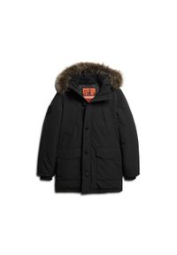 Parka z kapturem i sztucznym futrem Superdry Everest. Typ kołnierza: kaptur. Kolor: czarny. Materiał: futro. Sezon: zima #1