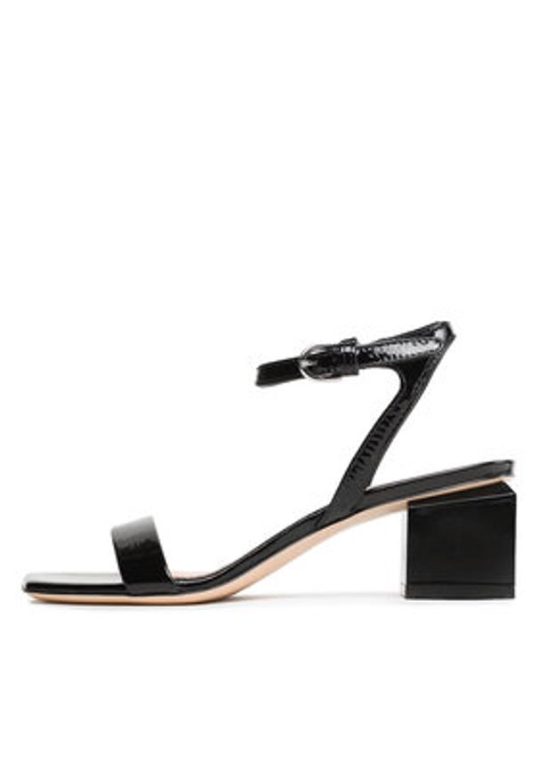 AGL Sandały Angie D660001PCKB1201013 Czarny. Kolor: czarny. Materiał: skóra, lakier