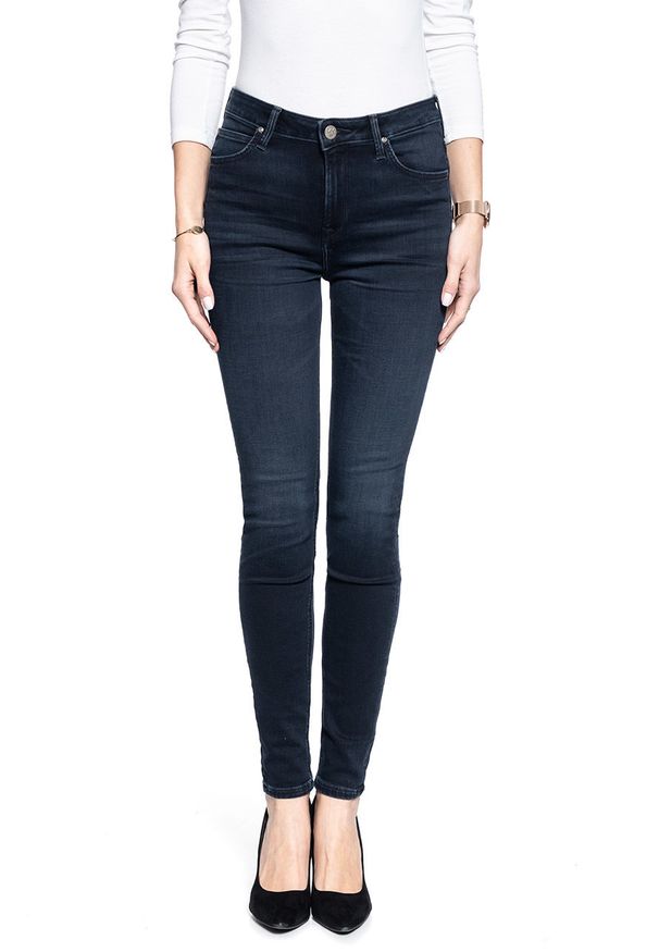 Lee - SPODNIE DAMSKIE LEE SKINNY HIGH WAIST SCARLETT HIGH WORN EBONY L626PHQS 112114304. Stan: podwyższony