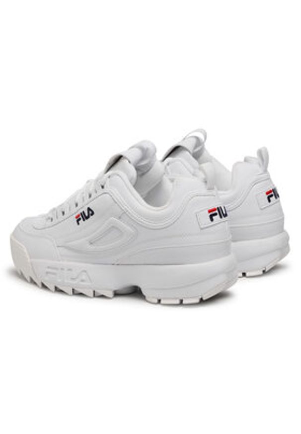 Fila Sneakersy Disruptor Low Wmn 1010302.1FG Biały. Kolor: biały. Materiał: skóra